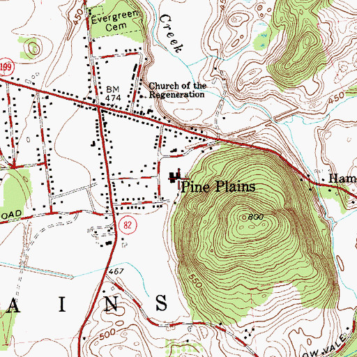 Topographic Map of Seymour Smith Elementary School, NY