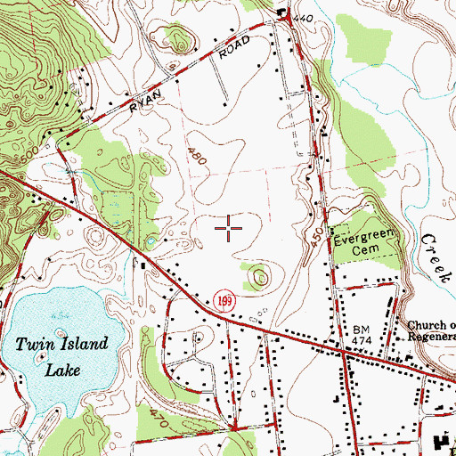 Topographic Map of Stissing Mountain Middle School, NY