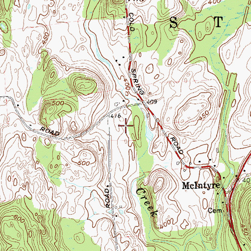Topographic Map of Cold Spring Elementary School, NY