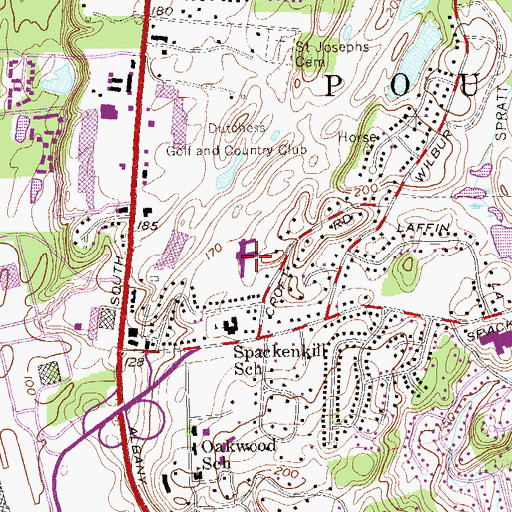 Topographic Map of Orville A Todd Middle School, NY