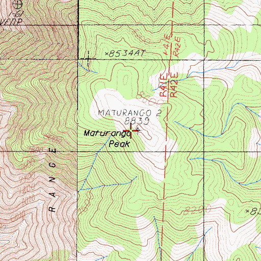 Topographic Map of Maturango Peak, CA