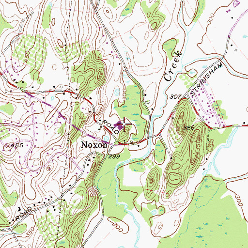 Topographic Map of Noxon Road Elementary School, NY