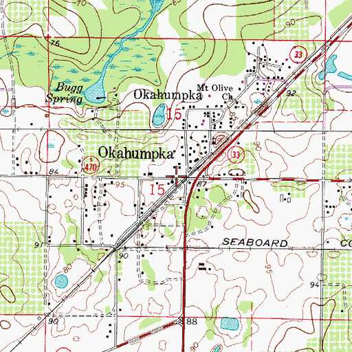 Topographic Map of Corpus Christi Episcopal Church, FL