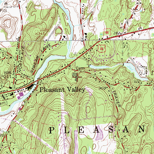 Topographic Map of Traver Road Primary School, NY