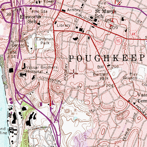 Topographic Map of Tabernacle Christian Academy, NY