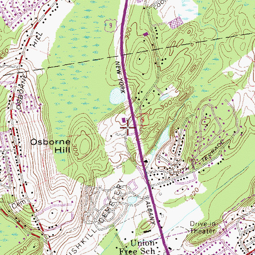 Topographic Map of Estelle And Alfonso Preschool And Kindergarten, NY