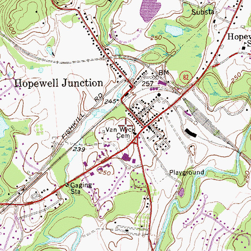 Topographic Map of Saint Denis-Saint Columba School, NY