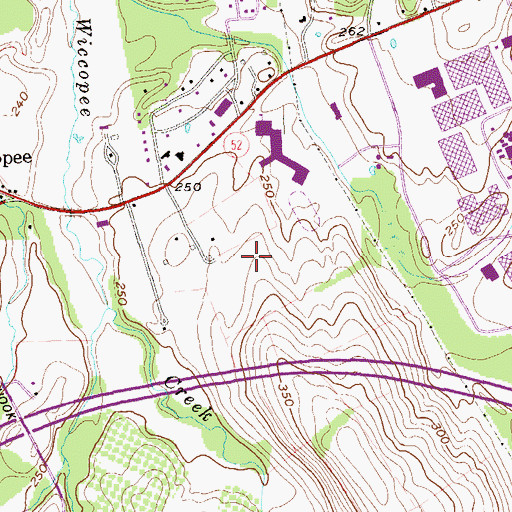 Topographic Map of John Jay Senior High School, NY