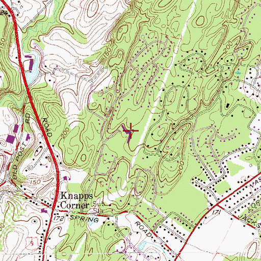 Topographic Map of Oak Grove Elementary School, NY