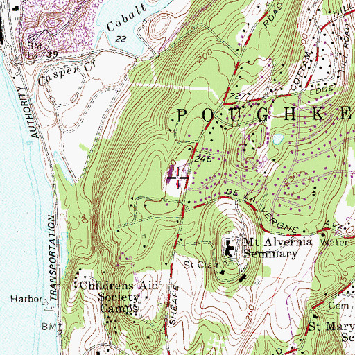 Topographic Map of Sheafe Road Elementary School, NY