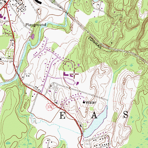 Topographic Map of Gayhead School, NY