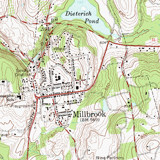 Topographic Map of Lyall Memorial Federated Church, NY
