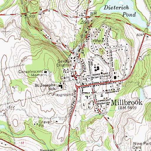 Topographic Map of Saint Joseph's Roman Catholic Church, NY