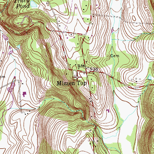 Topographic Map of Christ Church on Quaker Hill, NY