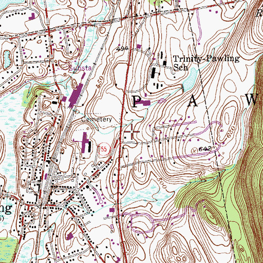 Topographic Map of Lutheran Church of Christ, NY
