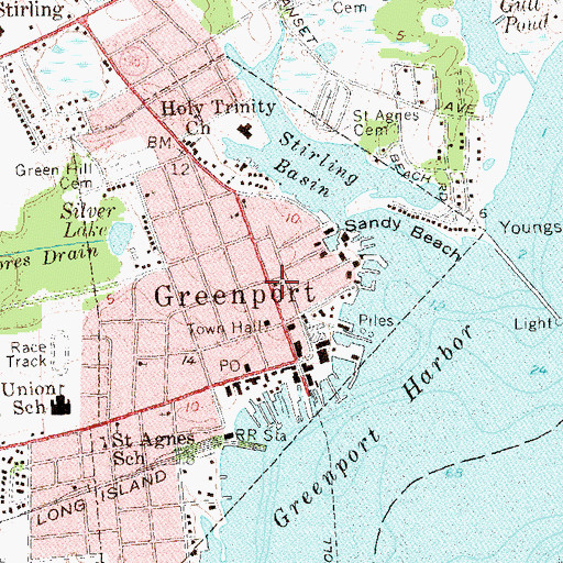 Topographic Map of Bible Baptist Church, NY