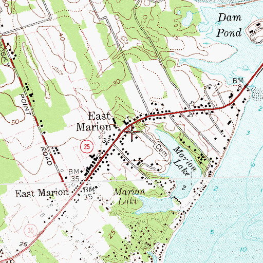 Topographic Map of First Baptist Church, NY
