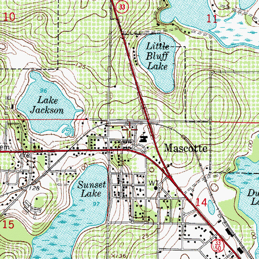 Topographic Map of Land Mark Missionary Baptist Church, FL