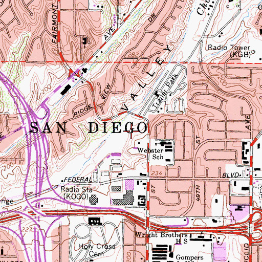 Topographic Map of Gateway Christian Fellowship Church, CA
