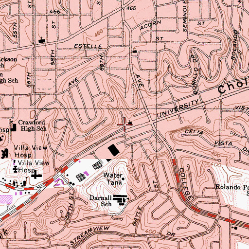 Topographic Map of Good Shepherd African Methodist Episcopal Church, CA