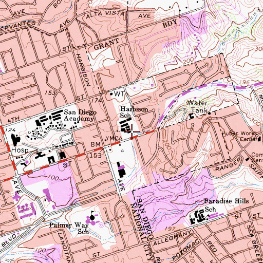 Topographic Map of Gospel Life Community Church, CA