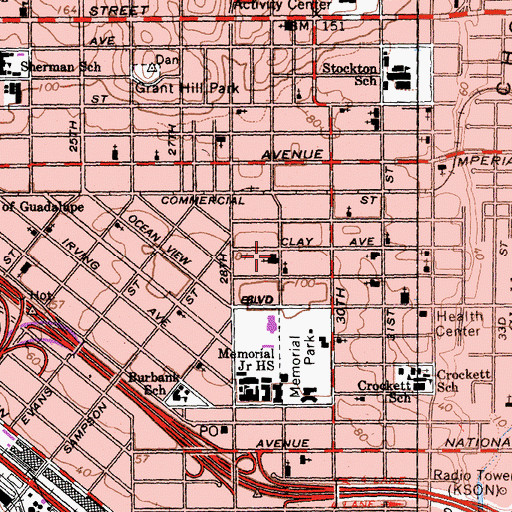 Topographic Map of Grace Covenant Christian Church, CA
