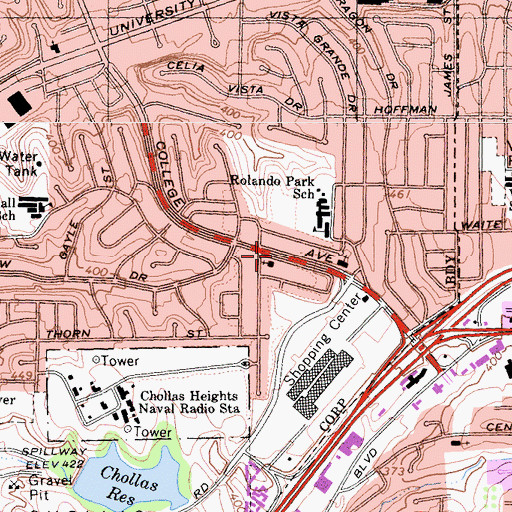 Topographic Map of Grove Christian Fellowship, CA