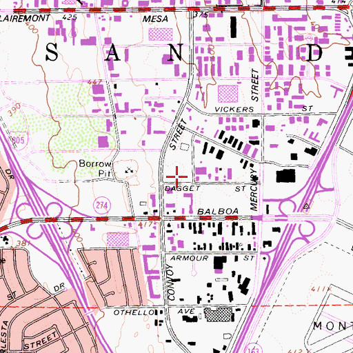 Topographic Map of Han Bit Church, CA