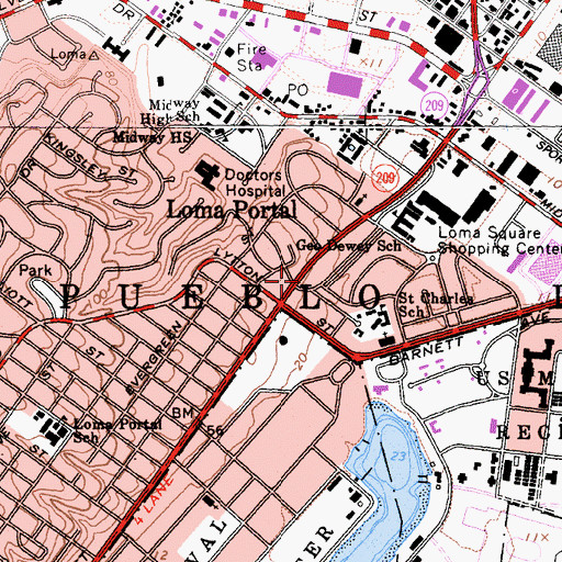 Topographic Map of Heal Our Land Ministries San Diego, CA