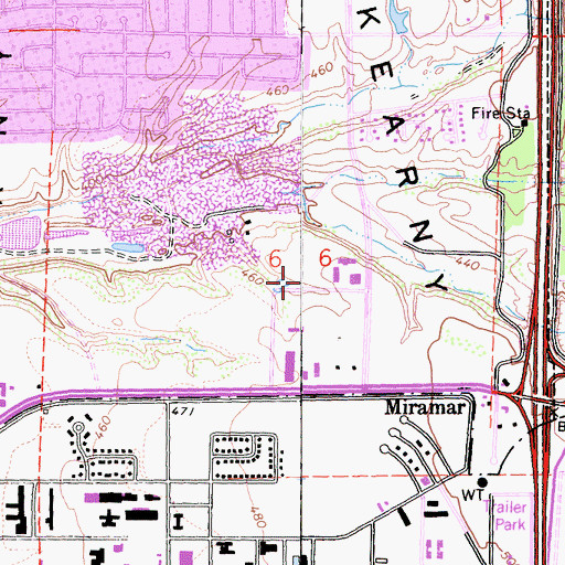 Topographic Map of Holy Hands Church of God in Christ, CA