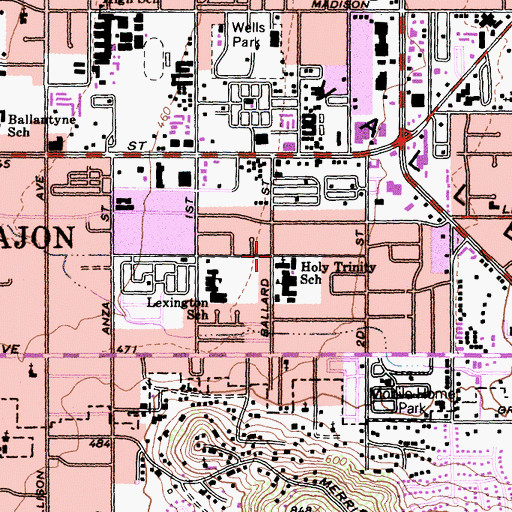 Topographic Map of Holy Trinity Catholic Church, CA