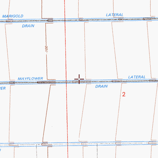 Topographic Map of Mayflower Lateral, CA