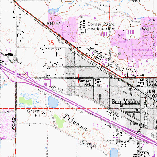 Topographic Map of Apostolic Assembly District Offices, CA