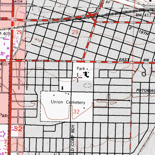 Topographic Map of Mayflower Park, CA