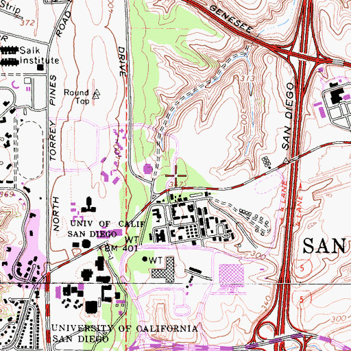 Topographic Map of Charles Lee Powell Structural Systems Laboratory, CA