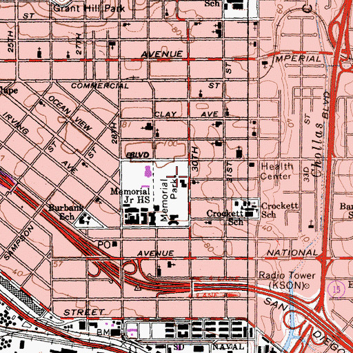 Topographic Map of Christian Center, CA