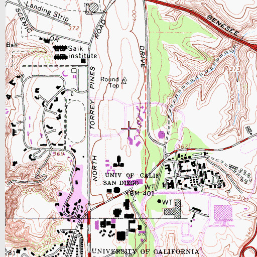 Topographic Map of Eucalyptus Point Conference Center, CA