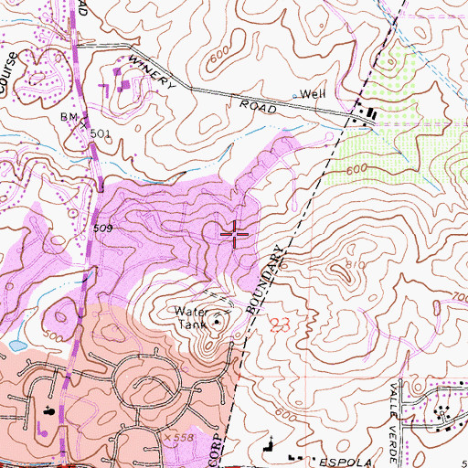 Topographic Map of Faith Fellowship Foundation, CA