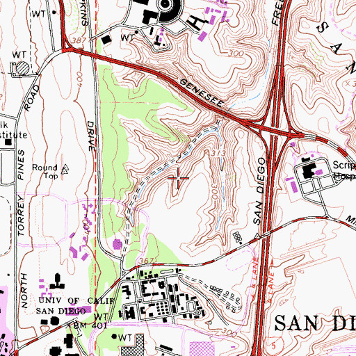 Topographic Map of Frankfuter Hall, CA