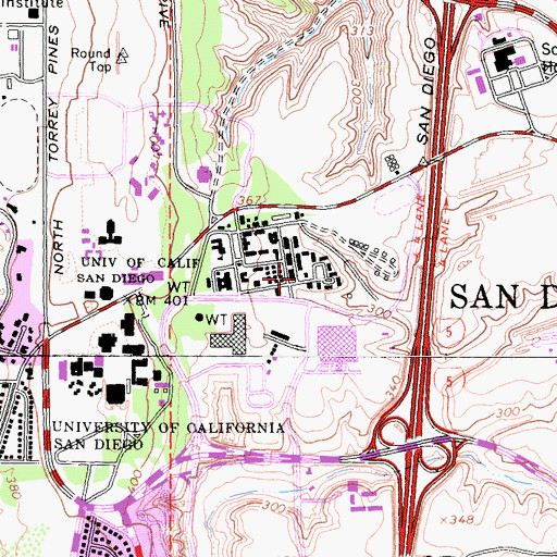 Topographic Map of Gillaman Parking Structure, CA