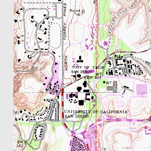 Topographic Map of Grove Gallery, CA