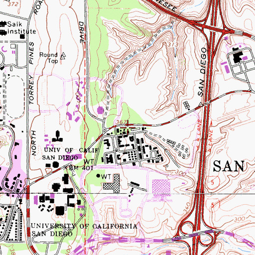 Topographic Map of High Bay Physics Laboratory, CA