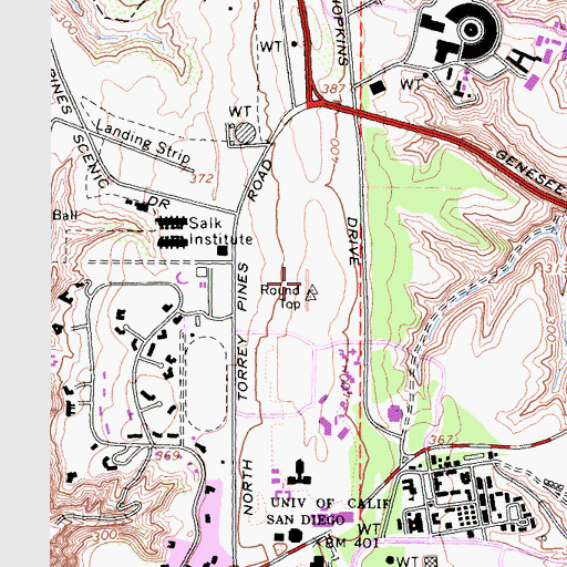 Topographic Map of Institute of Americas Building, CA