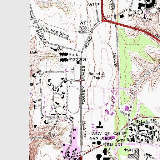 Topographic Map of Pangea Parking Structure, CA