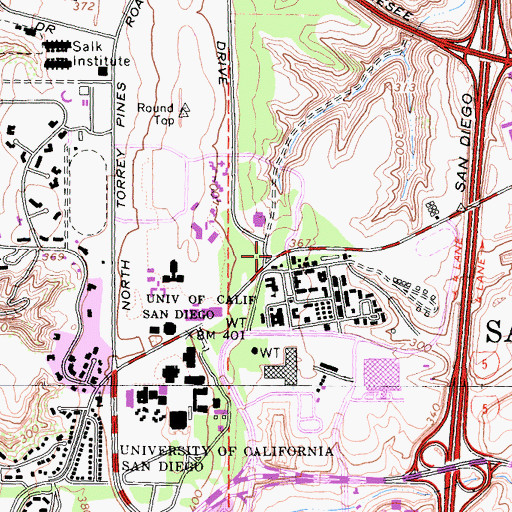 Topographic Map of Price Center, CA