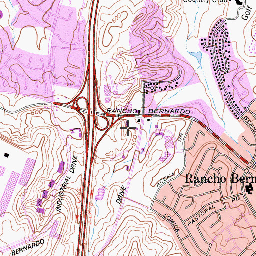 Topographic Map of San Diego Fire - Rescue Department Station 33, CA