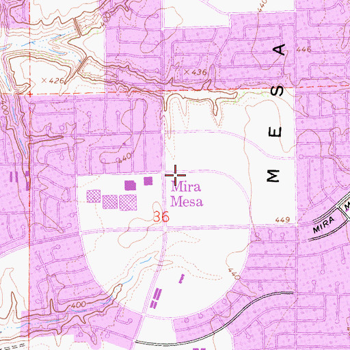 Topographic Map of San Diego Fire - Rescue Department Station 38, CA