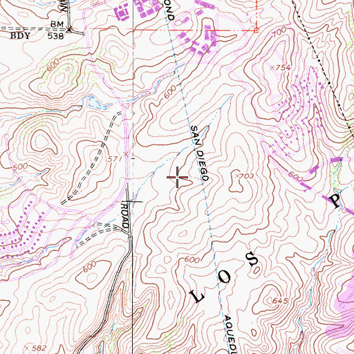 Topographic Map of San Diego Fire - Rescue Department Station 40, CA