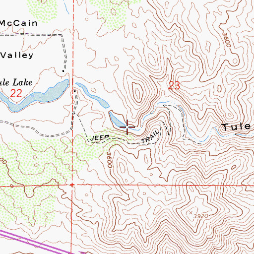 Topographic Map of McCain Valley, CA