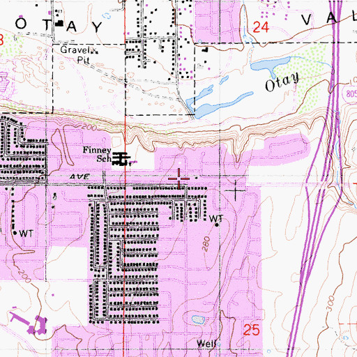 Topographic Map of San Diego Fire - Rescue Department Station 6, CA